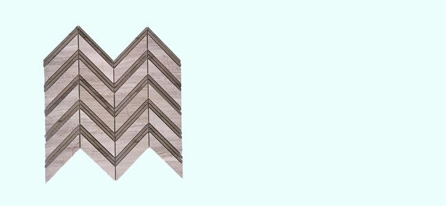 Chevron Wooden Beige with Athens Gray